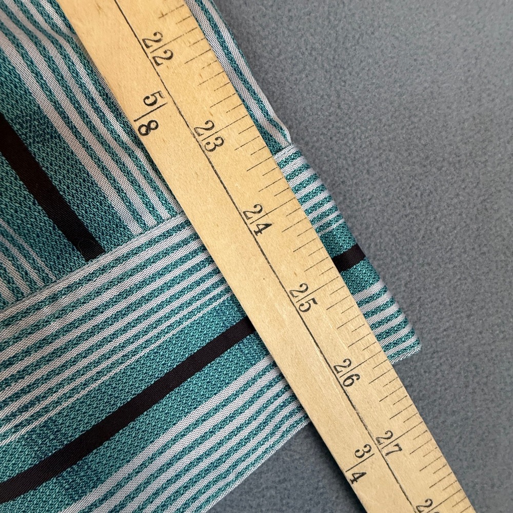 Robert Graham Shirt Mens 2XL Teal Stripe Silk Trim NWOT Knowledge Wisdom Truth - Picture 10 of 16